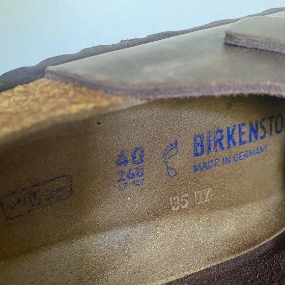 Brown Size 40 Birkenstock Clogs Genuine Leather - Picture 3 of 4